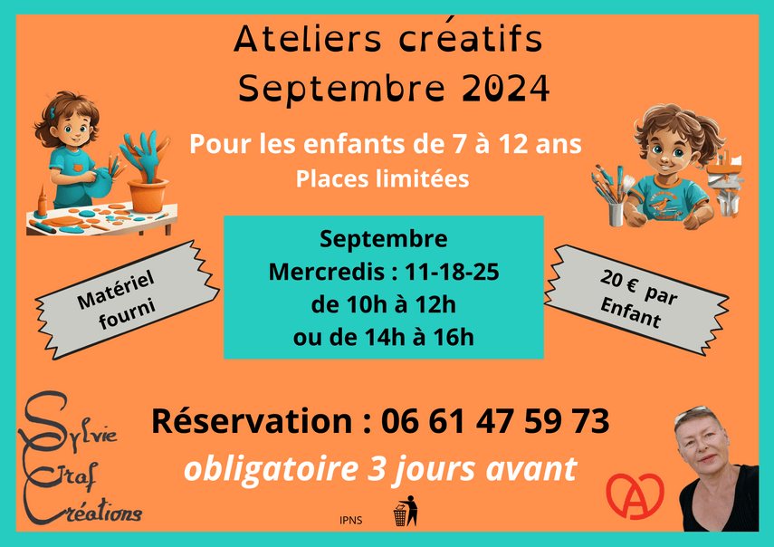 2024 09 25 ateliers creatifs pour les enfants septembre 2024 sylvie graf creations